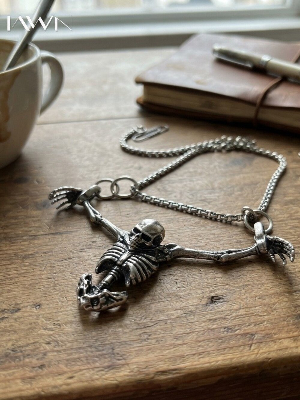 Mens Punk Captivity Skeleton Skull Pendant